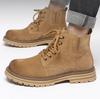 Leather Martin Boots Men's British Style Tooling Locomotive Men's Boots Ins High-top Leather Shoes Short Boots