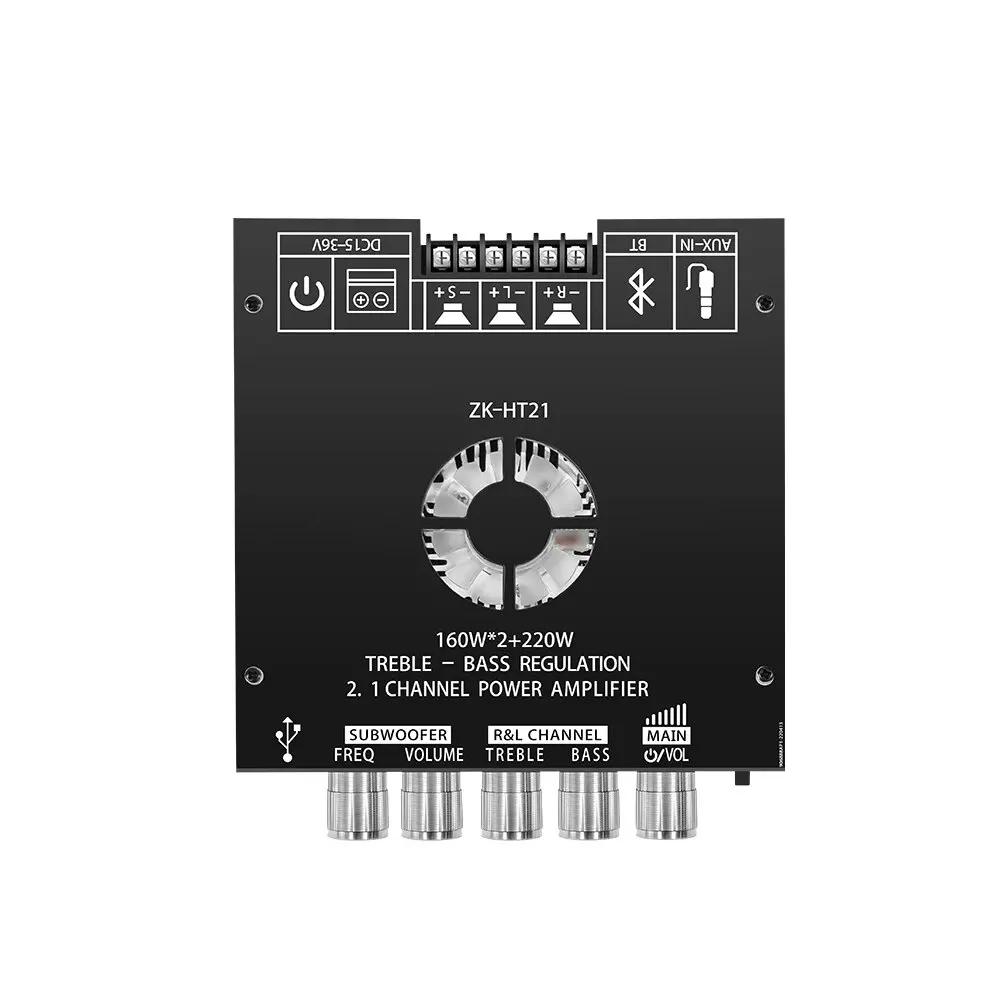 ZK-HT21 2.1 Kanal TDA7498E 160WX2+220W Bluetooth Digital Power Amplifier Modul Hoch- und Tiefton-Subwoofer
