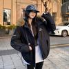 Winter Fashion Korean Big Fur Collar Workwear Thick Parka Coat with Hooded