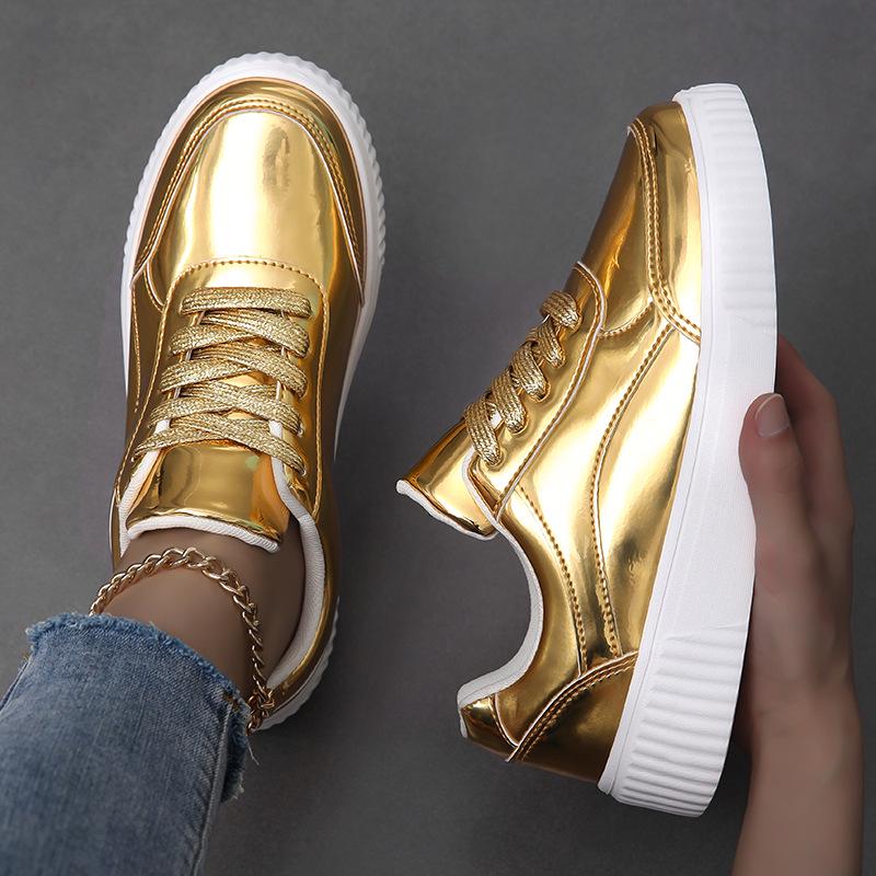 2024 Trendige Pailletten-Sneaker: Atmungsaktive, Leichte, Flache Sohle Freizeit-Sportschuhe