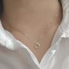 My Omelet [92.5 Silver] Triple Ring Silver Necklace