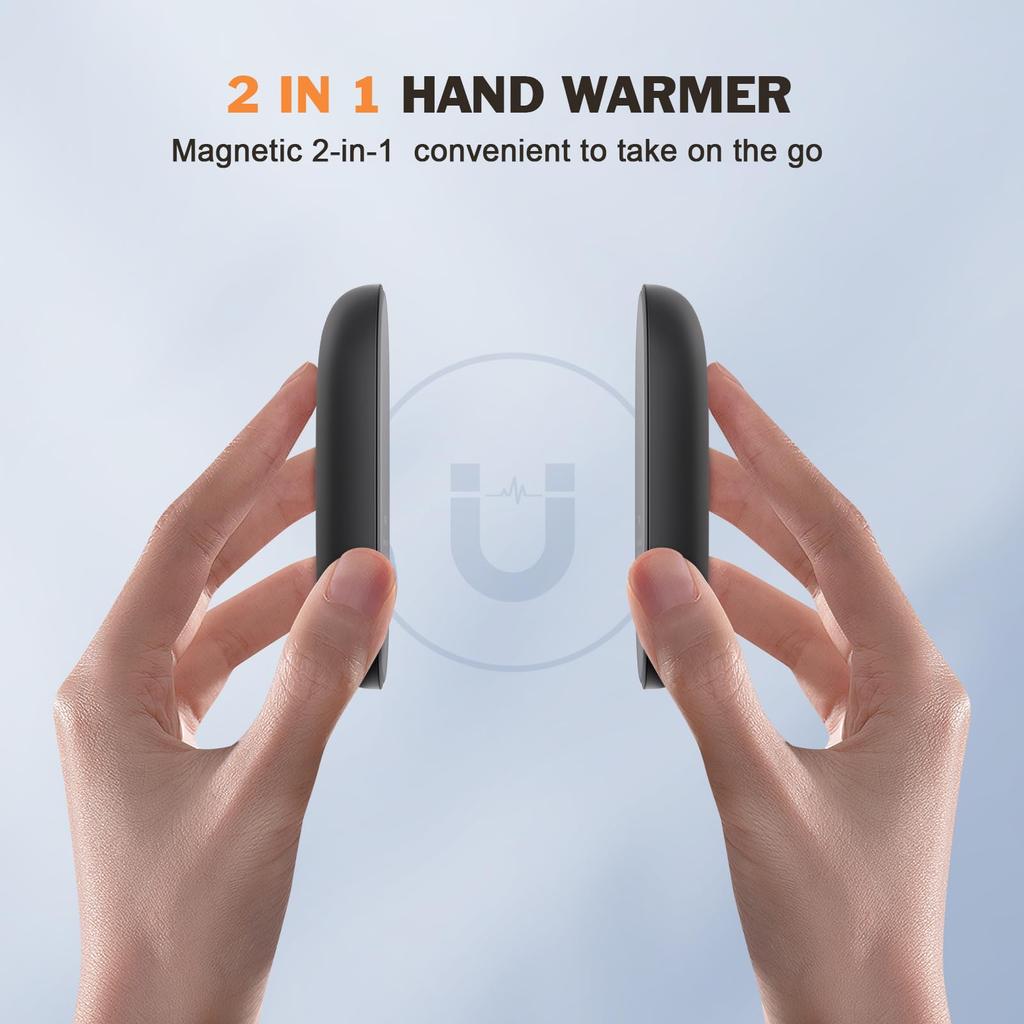 Rechargeable hand warmer with a 2024 new temperature heat generation in 3 5000mAh and fast Perfect for and Also makes a great design, 3-stage