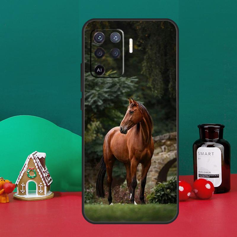 Cavalo Animal Para OPPO A79 A74 A94 A58 A78 A98 A5 A9 A53 A52 A72 A15 A17 A77 A16 A76 A96 A57S A54S Caso