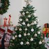 JOYFY 30 Pcs 2.36'' Christmas Balls Ornaments Gold & White Assorted Christmas Hanging Ornaments for Xmas Tree Wreath Party