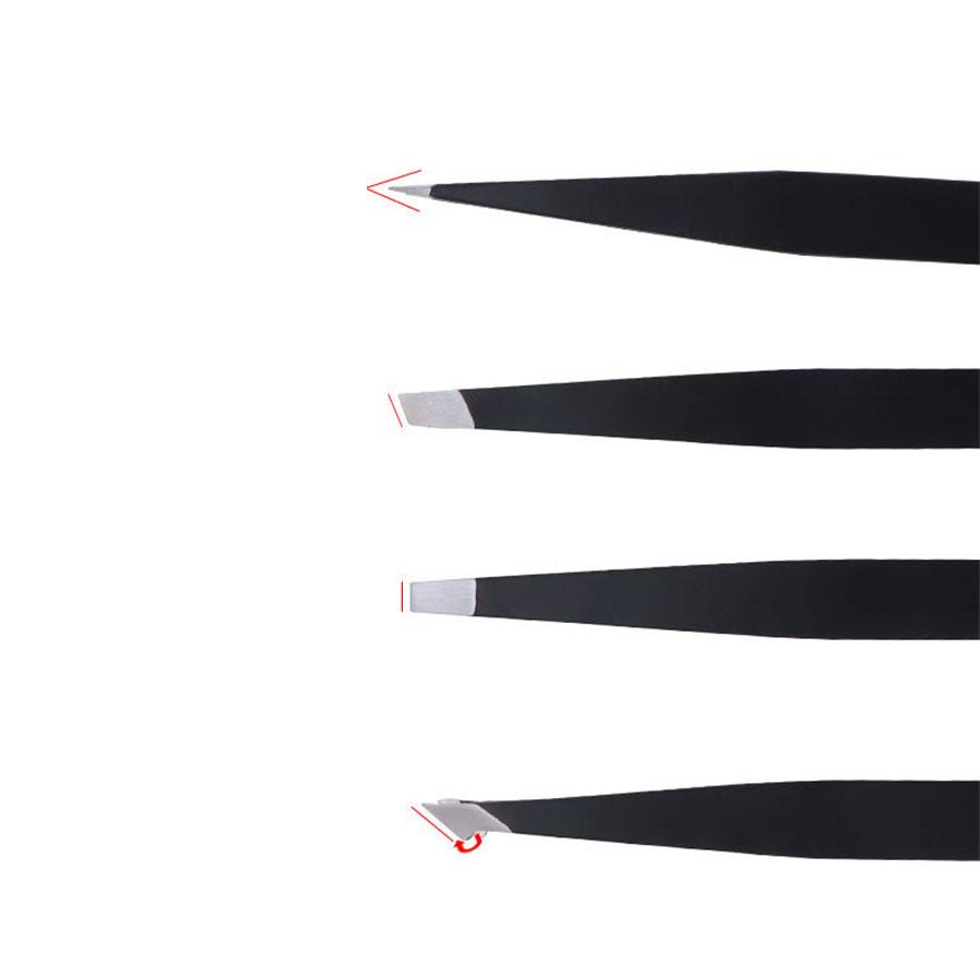 4-Pack Stainless Steel Tweezer Set Eye Brow Clips multifunctional Fine Hairs Puller for Facial Hair Removal and Splinter Removal