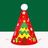 Material Pack Merry Christmas Hat Christmas Cartoon Pointed Hat  Children/Adult