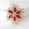 Rhinestone Flower Brooch for Women Unisex Crystal Glass Pins Banquet Party Backpack Gifts Jewelry Accessories