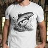 Vintage Leaping Trout T Shirt Unisex Fly Fishing Fisherunisex Freshwater Angling Casual Outdoor Adventure For Lover Vintage