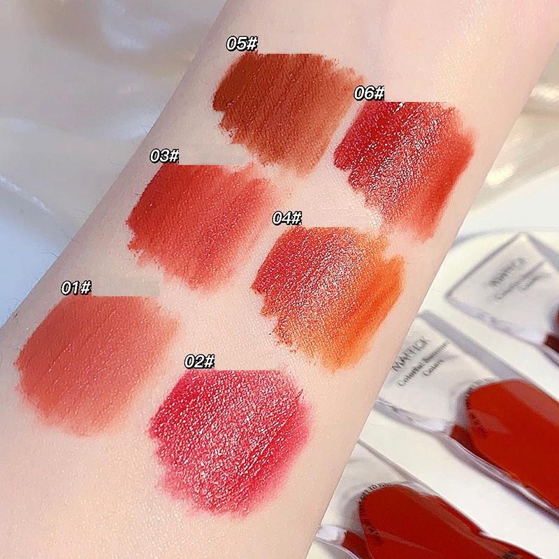 Ice Velvet Moisturizing and Hydrating Lip Glaze Natural White Mist Lip Glaze Matte Lip Gloss Waterproof Lipstick Lasting Setting Women's Makeup