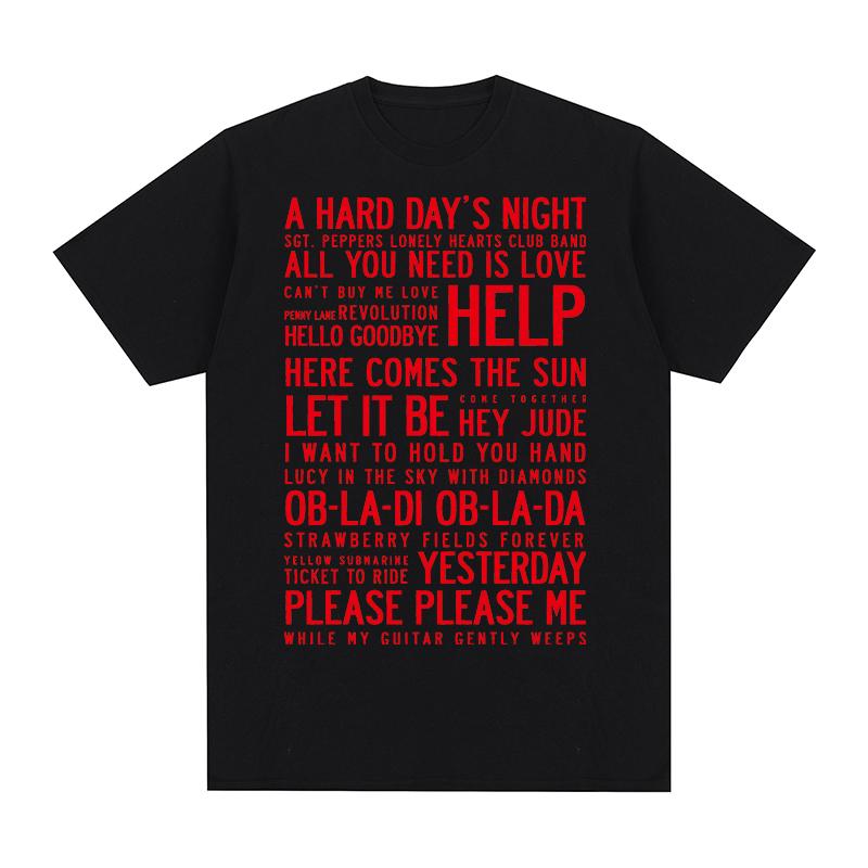 Hey Jude Einige Songs Vintage T-Shirt Rockband Baumwolle Herren T-Shirt Neues TEE TSHIRT Damen Oberteile