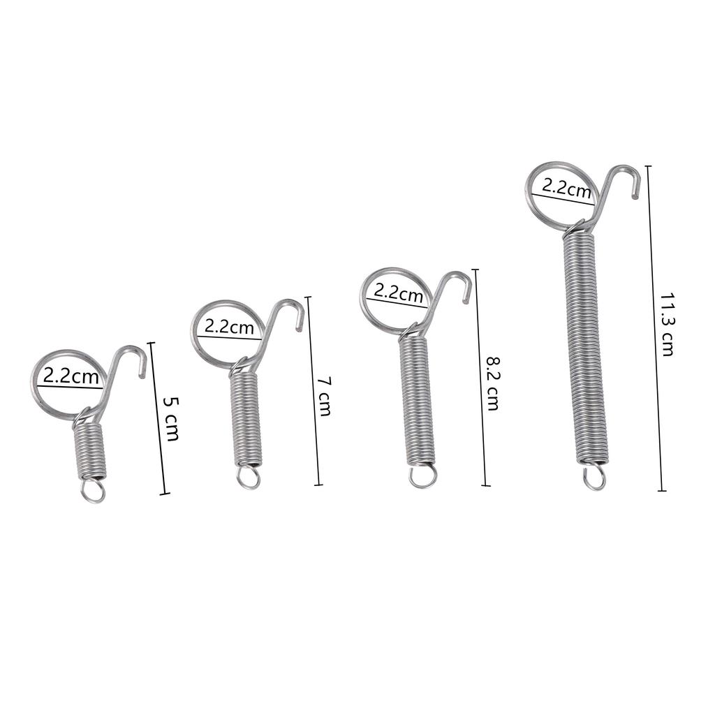 20Pcs Bird Cage Door Spring Hook Rustproof Wire Lock for Rabbit Chicken Parrot Quail Pigeon Pet Enclosure Easy Install Closure