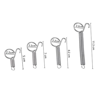 5/7/8.2/11.3Cm Cage Door Spring Hook Metal Spring Hooks Sturdy Tension Fixing Spring For Wire Rabbit Bird Hamster Cages 10Pcs