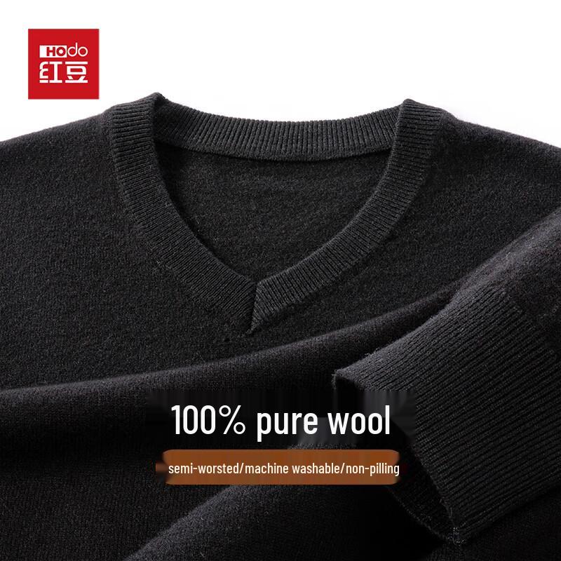 

Hodo Мужской машинной стирки пуловер с V-образным вырезом из 100% чистой шерсти 3XL
