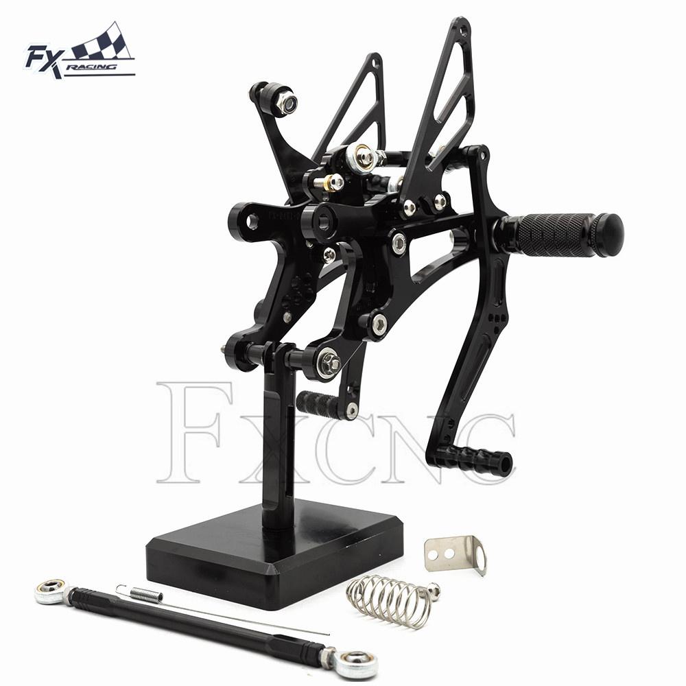 Регулируемые задние подножки CNC для Yamaha YZF R1 YZF-R1 YZFR1 1998 1999 2000 2001 2002 2003 серебряный