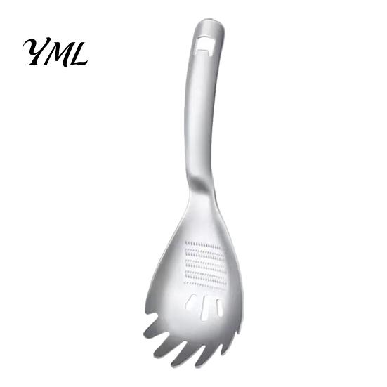 Robustes Metall-Kochutensil, Edelstahl-Reiblöffel, Multifunktionales Küchengerät, Platzsparende Werkzeuge für Knoblauch/Ingwer, Stampfen/Ei