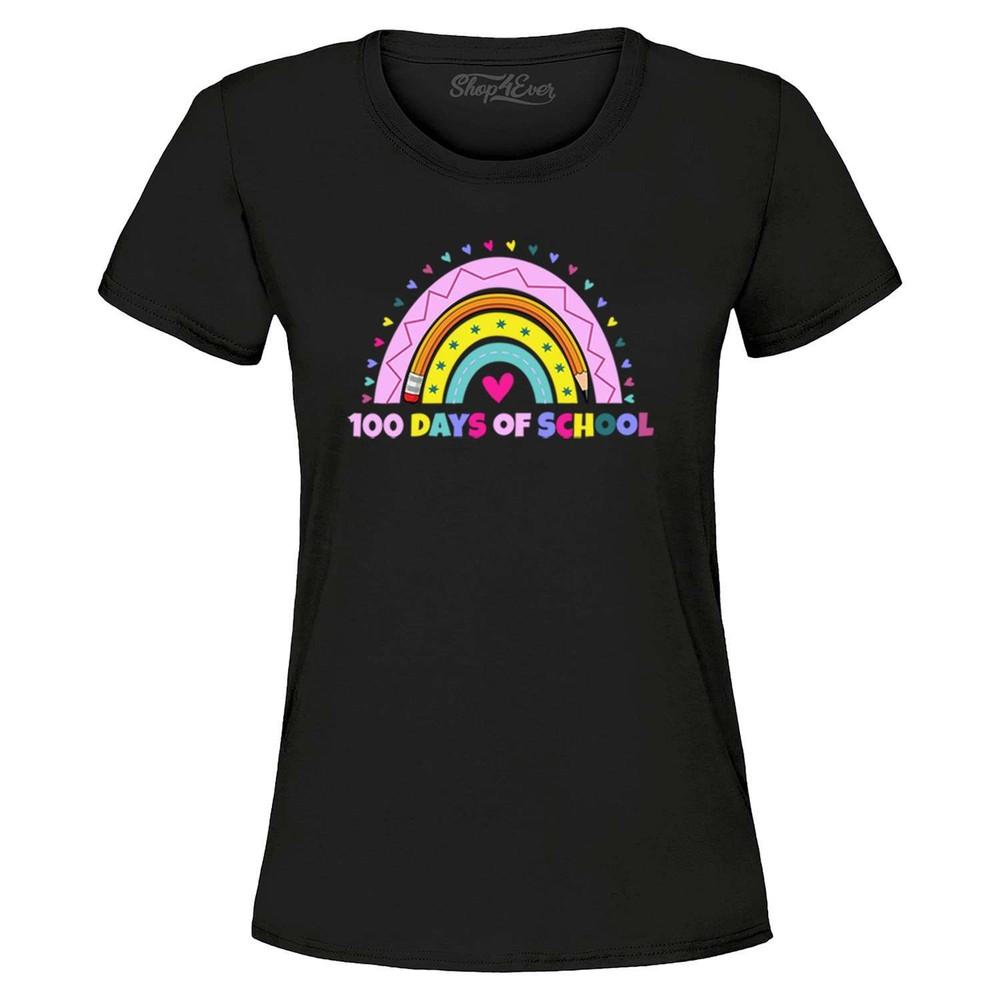 100 Days of School Rainbow Women's T-Shirt 100Rainbow Shirts