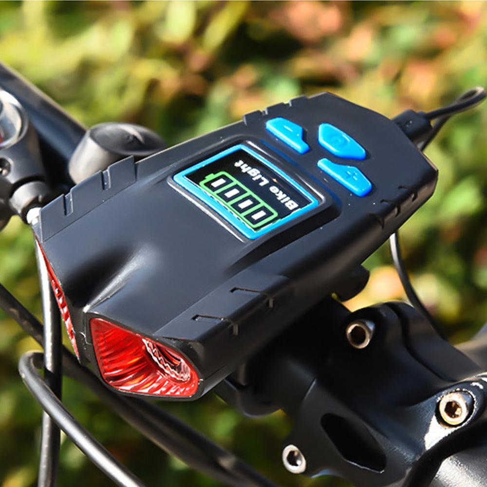 Luce da testa per bicicletta con tachimetro Corno wireless Tachimetro per bicicletta impermeabile da 2000 mAh