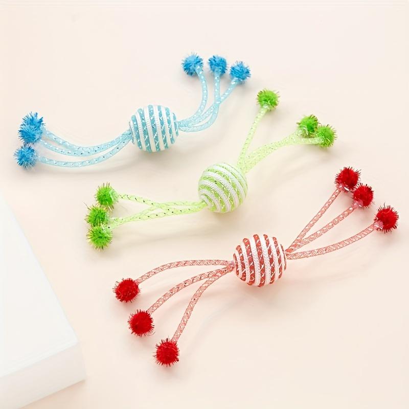 

Assorted Cat Toy, Interactive Roped Tumbler Balls Fun Self-Entertainment for Cats, Pet Play Balls синій
