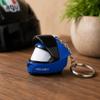 Portachiavi Casco 3D Luce LED Creativo Ciondolo per Borsa Portachiavi Casco da Moto Luminoso Motociclisti