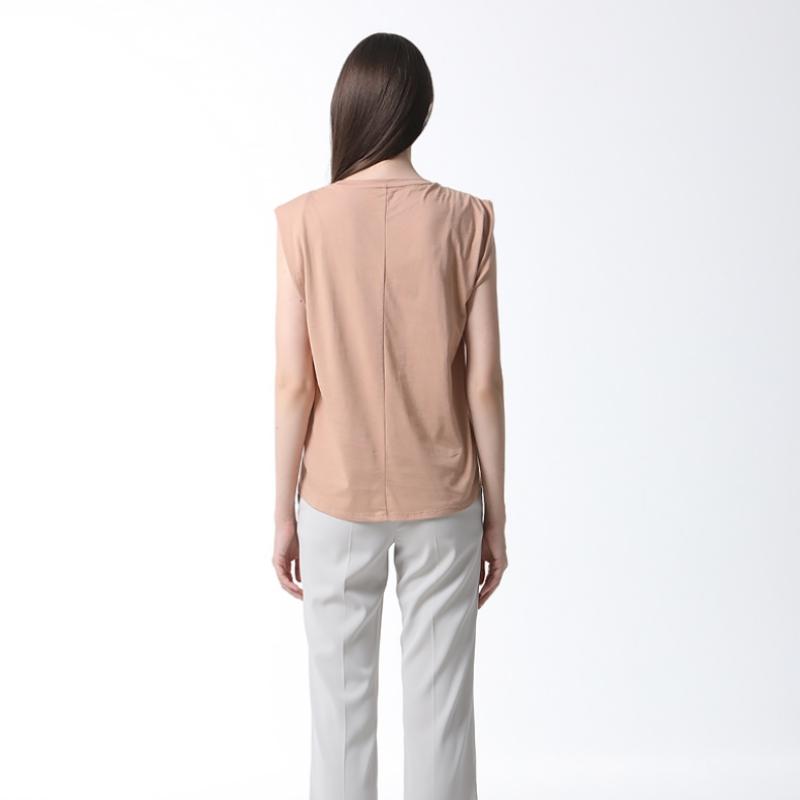  Tricou moale cu guler rotund, fără mâneci, She's miss Preț 118.000 woni 