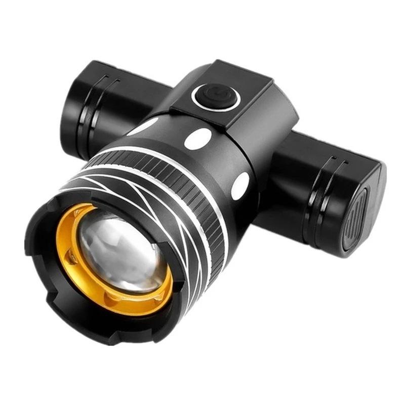 T6 LED Bike Headlight Adjustable Zoom Bicycle Front Light USB Rechargeable Waterproof Cycling Flashlight Road MTB Accessories