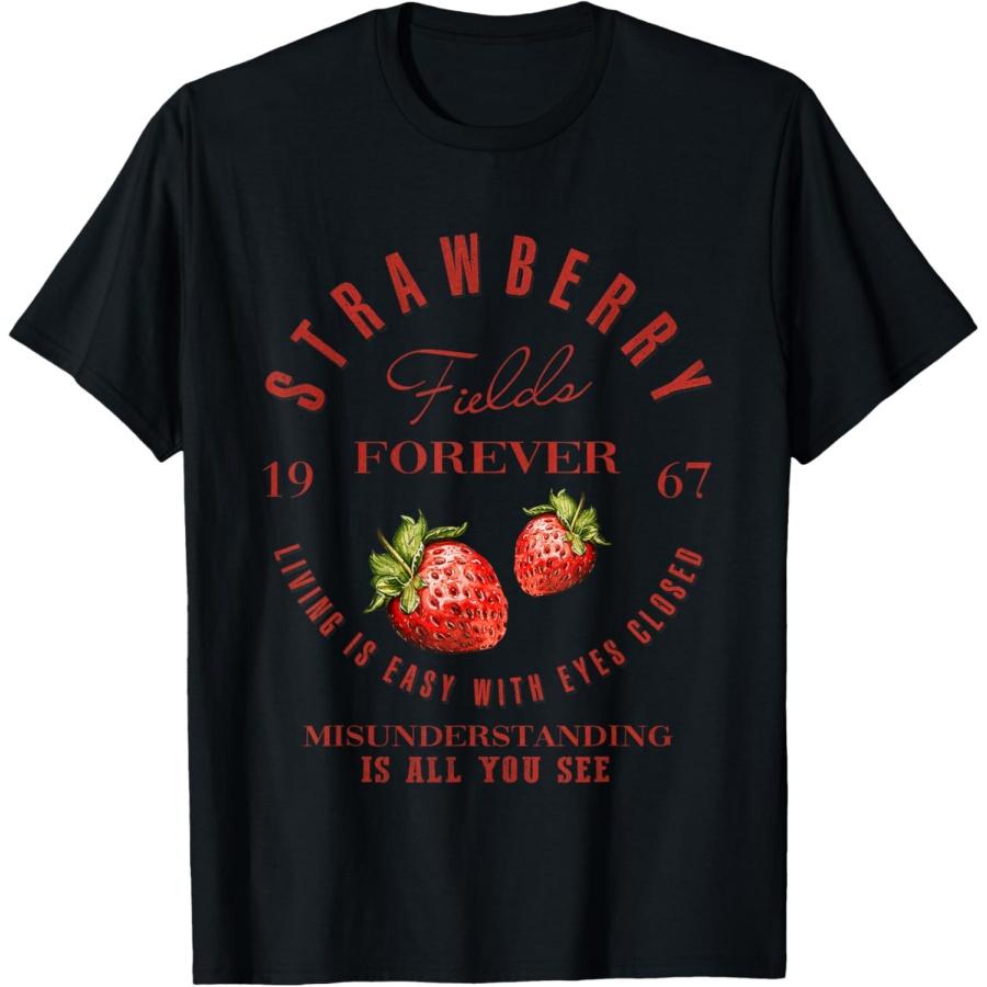 Strawberry Fields Forever Vintage Style Music Rocks Est S