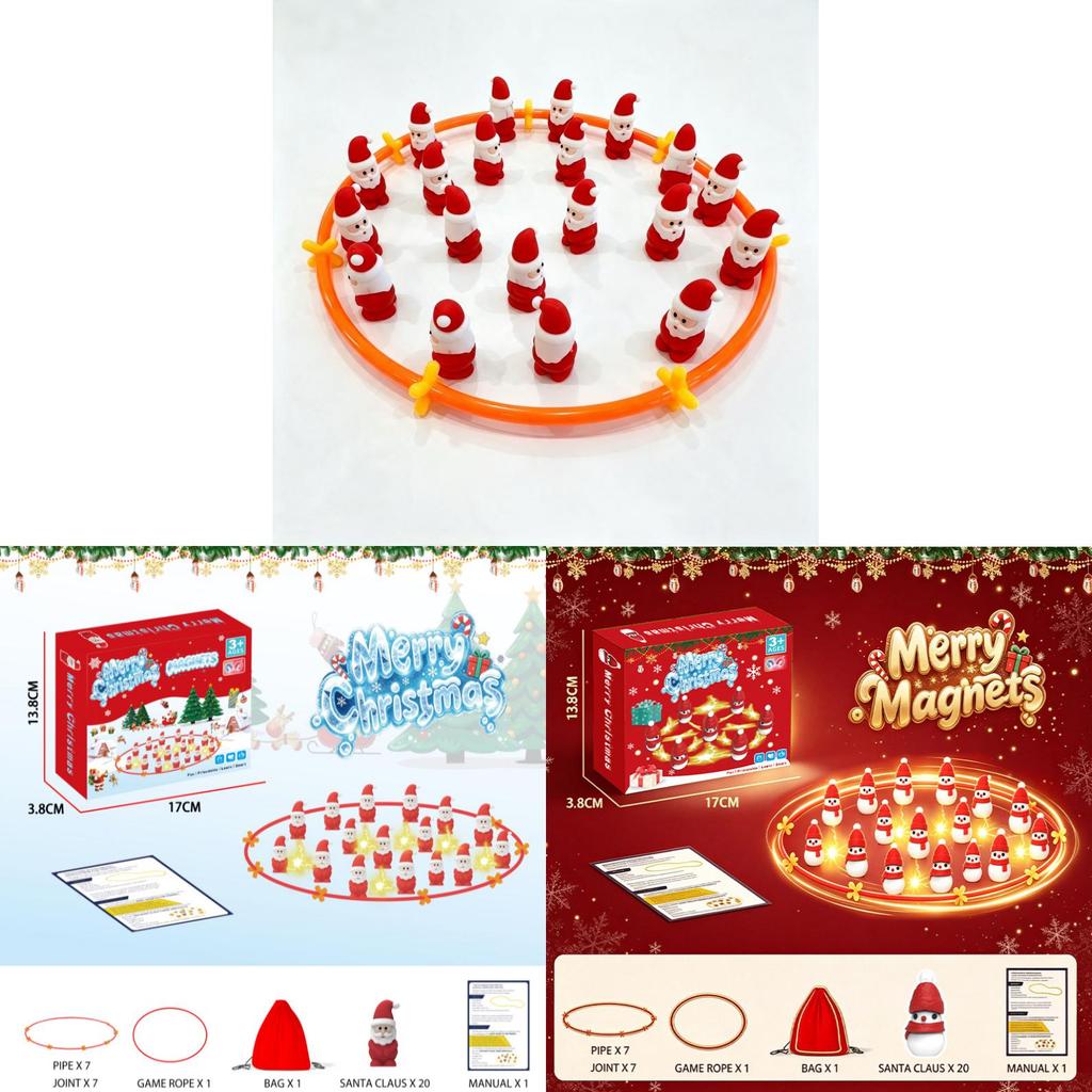 Christmas Figurines Magnetic Chess Game With Portable Design For Family Fun And Parentchild Interaction