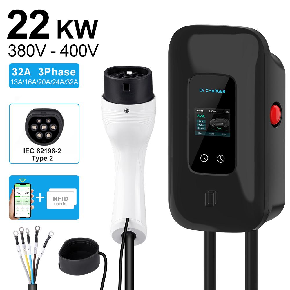 3-Phase Wallbox Charger 22kW With Cables To the Junction Box