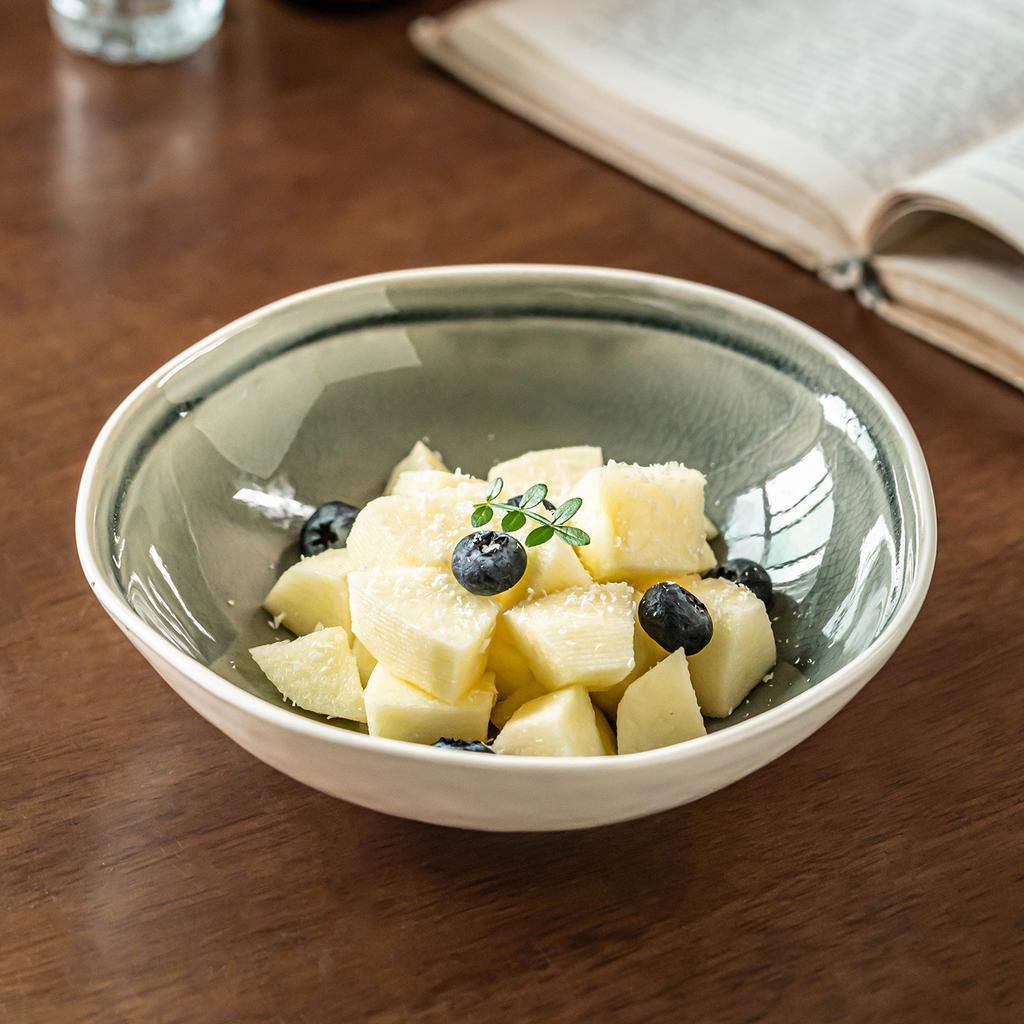Ice Crack Glaze Tableware High-End Niche Bowl Ceramic Salad Bowl Home Restaurant Cold Dish Bowl Noodle Restaurant Special Mixing Bowl