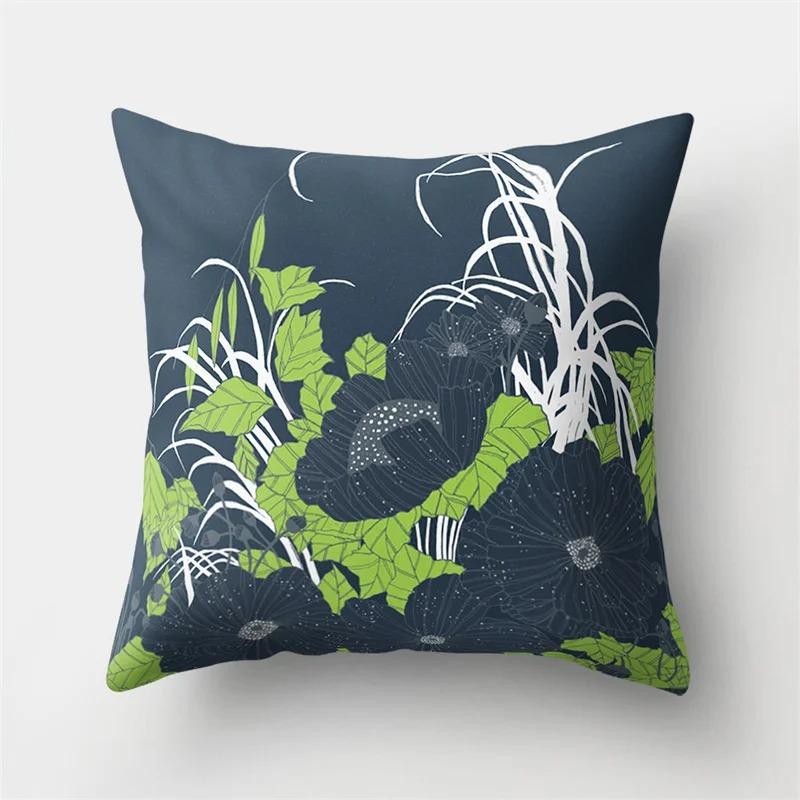 

Taie d oreiller à motif d arbre d ampli de cuir chevelu vert, ornements de voiture, bureau, salon, maison 60x60cm