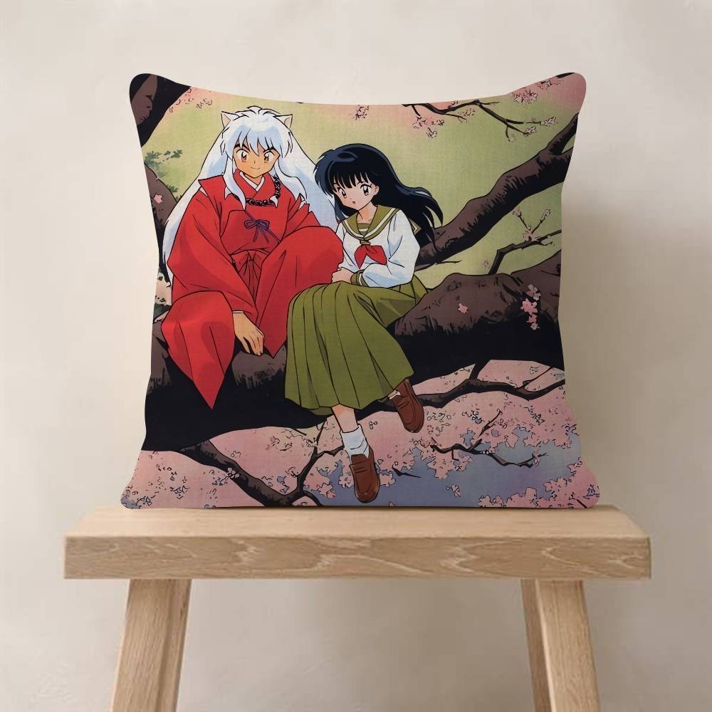 Japanese Anime Inuyasha Pillowcase Toon Gift Cushion Cover Bedroom Home Sofa Chair Seat Decor Pillow Case 30x30cm