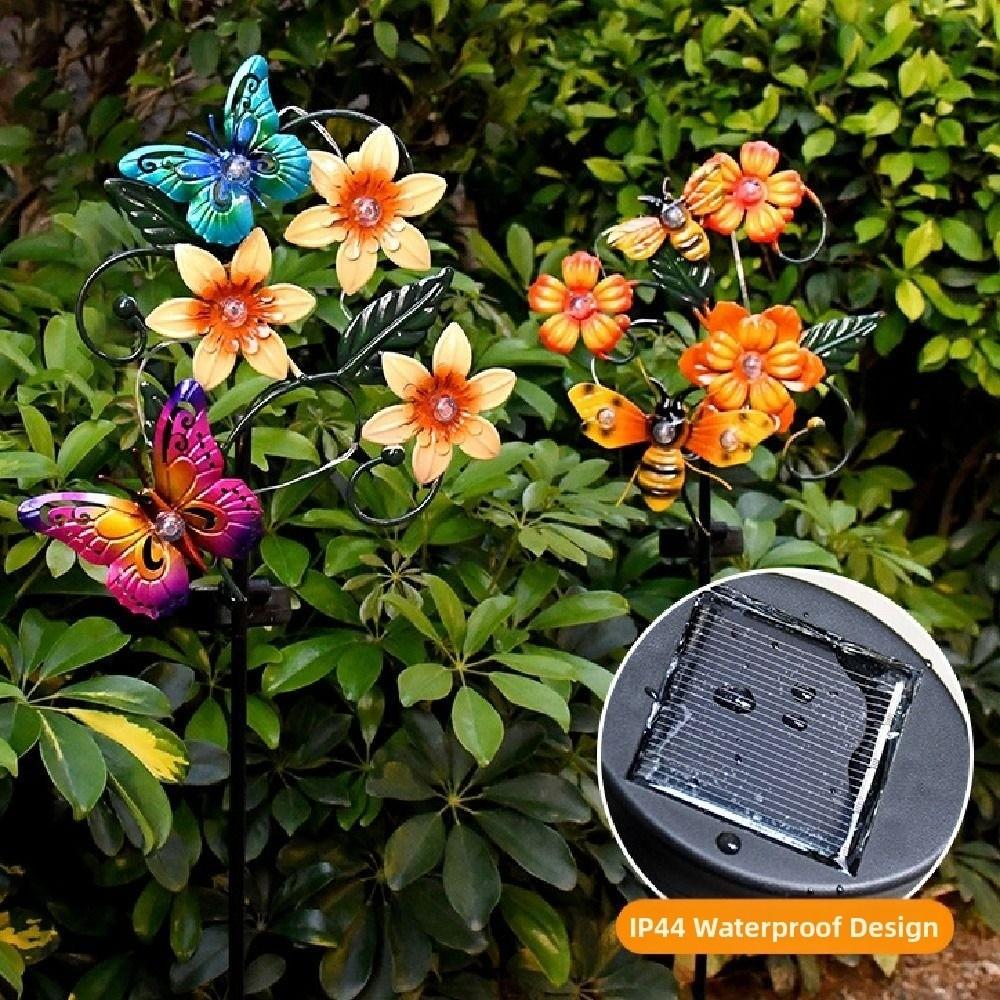 Realistic Solar Garden Floor Lamp Waterproof Solar Stake Light Landscape Lawn Lamp  House