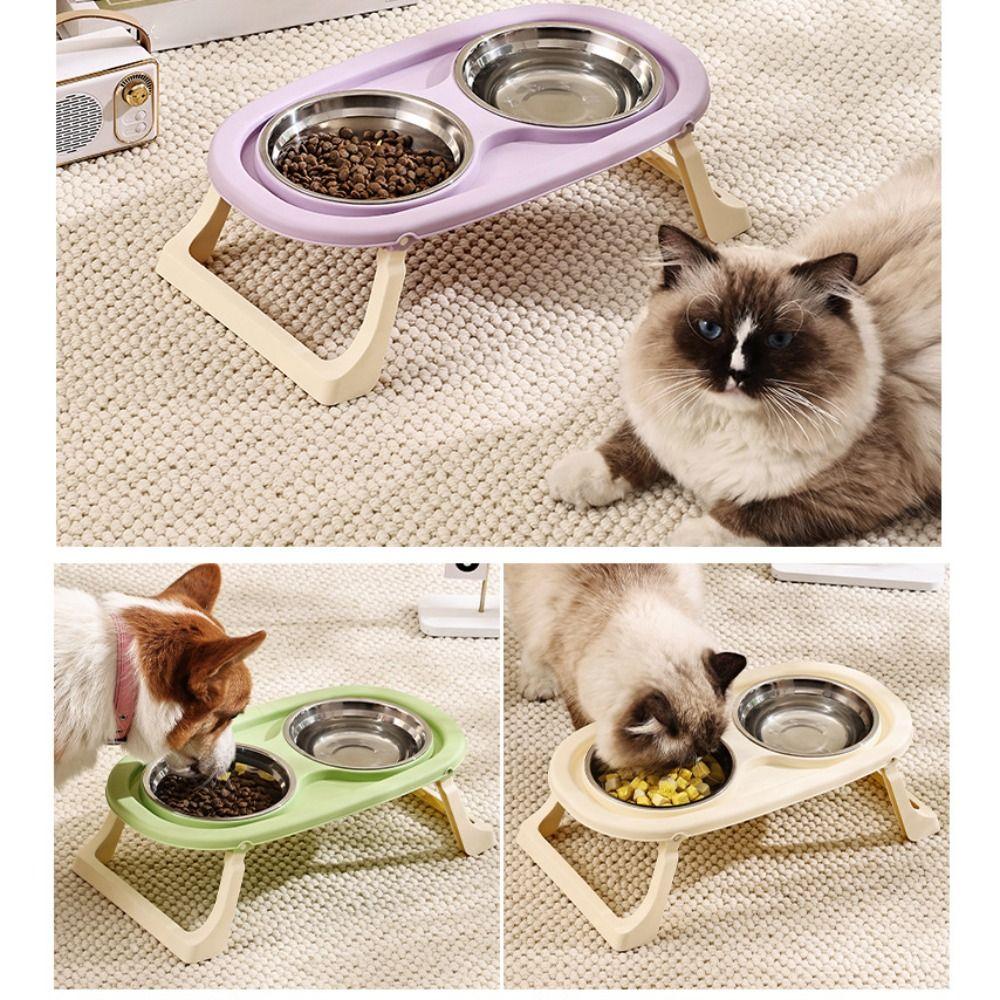 Anti-flip Pet High Footed Bowl Non-Slip Elevated Pet Feeder Bowl  Dog Accessories