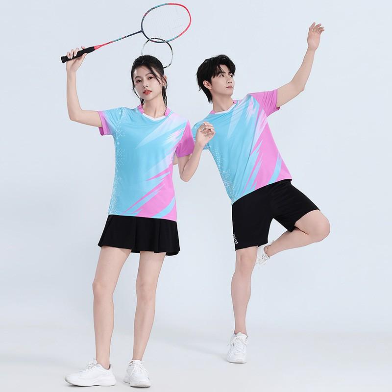 Quick-Dry Breathable Badminton Shirt Shorts Set Men Women Training Competition Sportswear Customizable