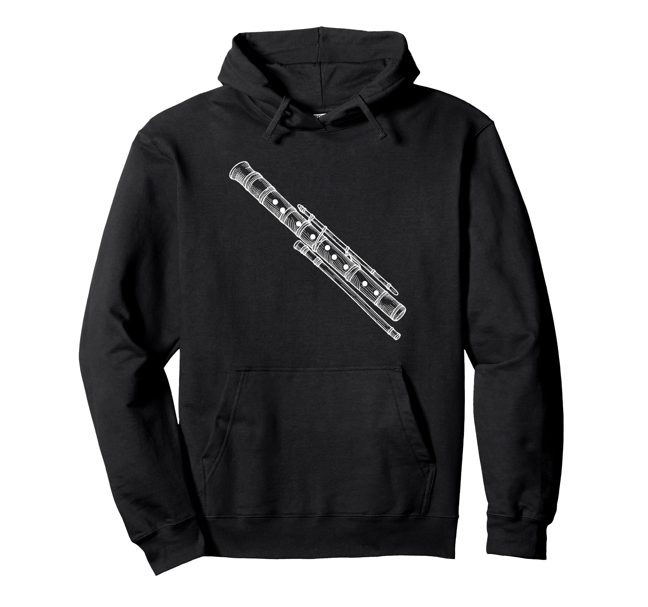 

Shakuhachi line drawing for musicians Shakuhachi hoodie чёрный