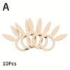 10Pcs/Pack Easter Napkin Ring Holders Rabbit Ears Wooden Napkin Stand Racks Easter Decoration Easter Party Table Supplies