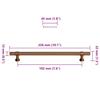 Furniture Handles 5 Pcs Bronze 192 Mm Stainless Steel