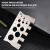 304 Stainless Steel Screw Measuring Gauge Set Precision Thread Pitch & Bolt Size Caliper Tool | M12 Diameter Ruler | Ideal Fat