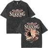 Summer Hot Sale 2026 Game Hollow Knight Washed T Shirt Men Women Vintage Top Hip Hop Streetwear Oversized Tshirt Short Sleeve Casual Clothing