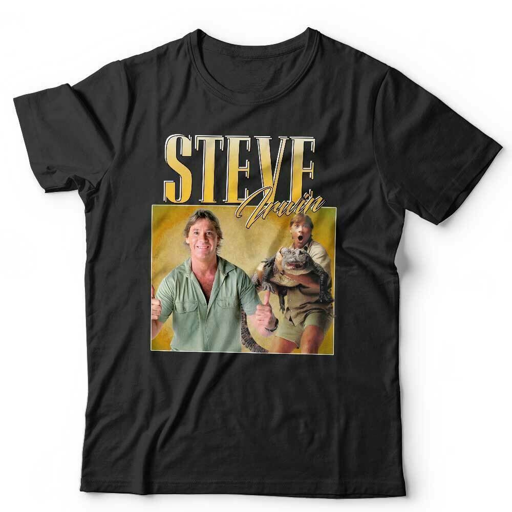 

Steve Irwin Tshirt Appreciation Unisex Homage Throwback Stag Hen Do Funny Croc 4XL