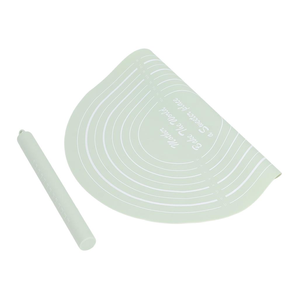 Teigroller-Set mit Maßen Silikon-Nudelholz Antihaft-Mehlmatte für Heimküche Dessertgeschäft