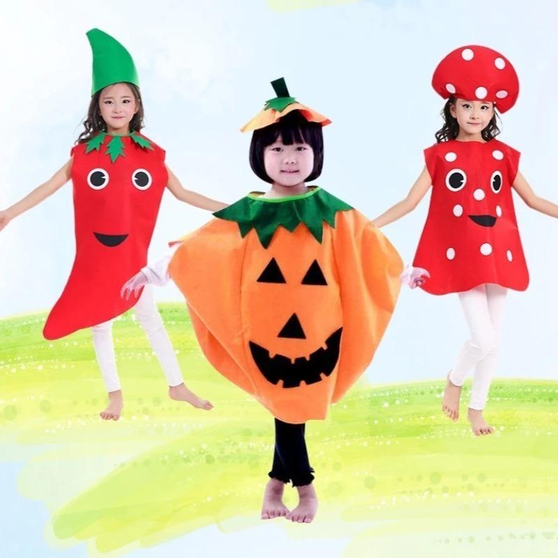 Frucht- und Gemüse-Performance-Kostüm Eltern-Kind-Tanzoutfit Weihnachtsfeier Bühnenverkleidung Feiertagsdekoration