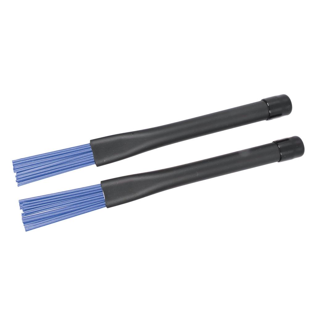 2pcs Retractable Brushes Professional Nylon Brushes Set with Rubber Handles for Rock Band Country Music Folk Mers