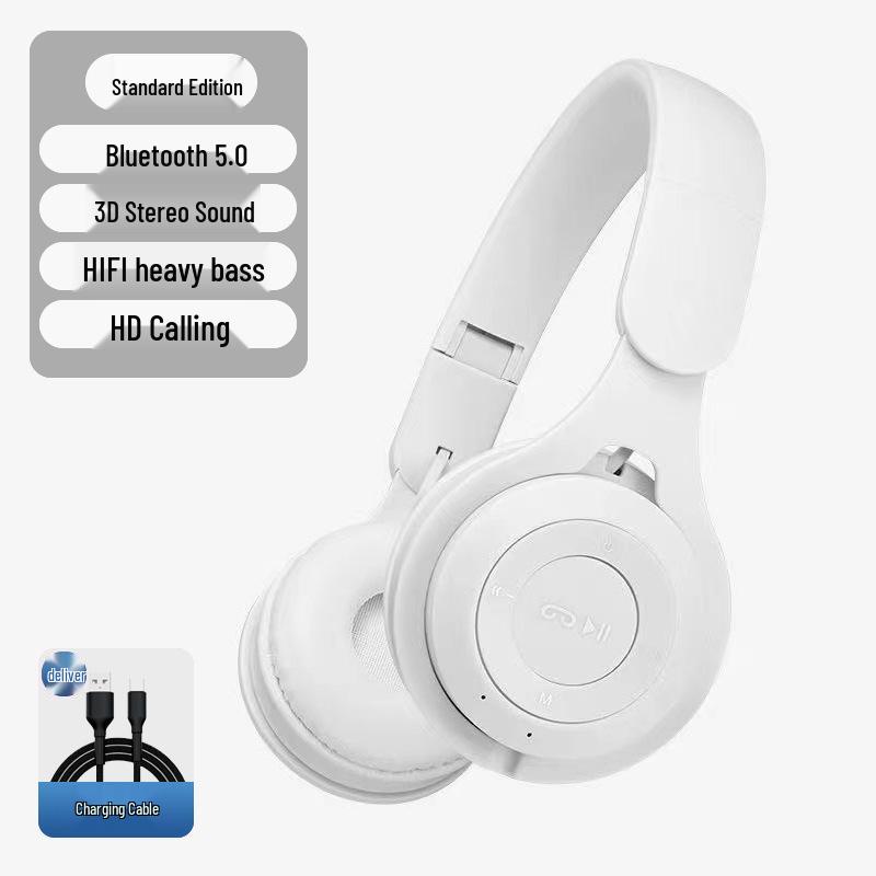 Wireless Over-Ear Bluetooth Headphones with Large Earcups, Noise-Canceling for Women - Ideal for Music and Sports