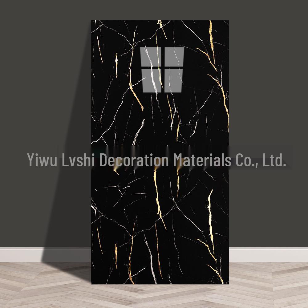 Waterproof Marble Imitation Tile Wall Sticker for Kitchen Renovation - Oil & Moisture Resistant, Self-Adhesive Decor.