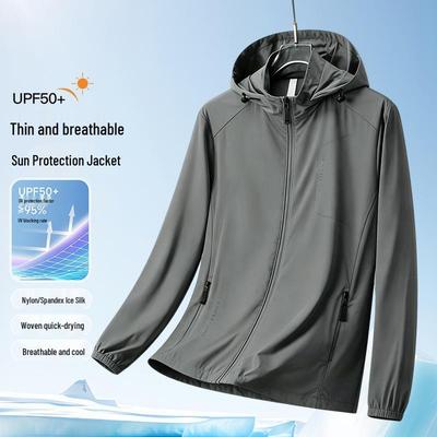 Veste à capuche d'été protection solaire UPF50+ pour homme - Fine, respirante et tendance