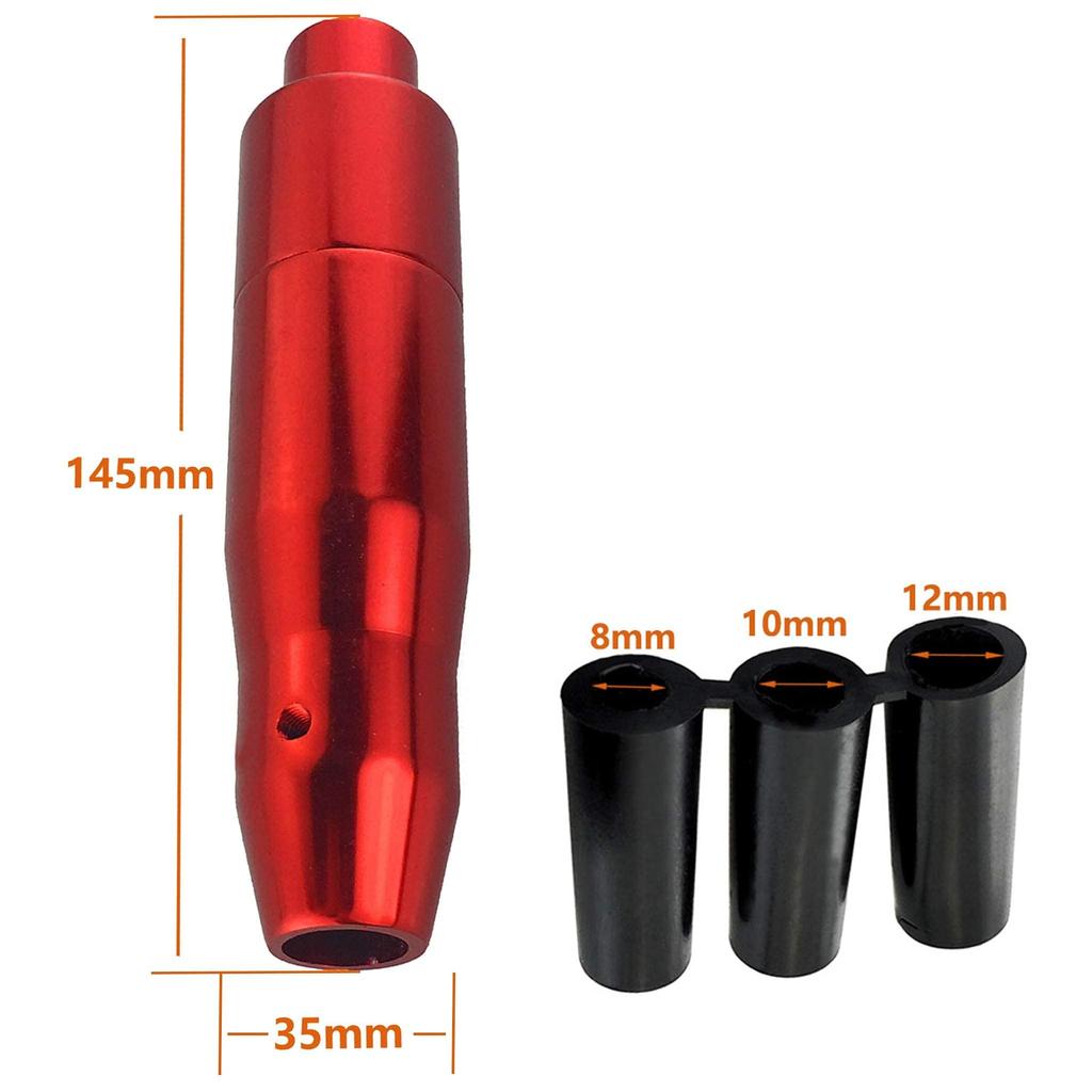 Lunsom Button Shift Knob Aluminum Shift Lever Metal Shift Knob for Auto Car (Red)