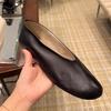 Cowhide Version~ Retro Simple Shallow Mouth Inner Height Increase Ballet Single Shoes Women's Spring Versatile Soft Small Leather Shoes
