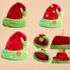 Shanghai-style Woolen Hat with Heart-shaped Brim Christmas Hat,fluorescent Green,with Double-layered Plush Ball Trim Decoration