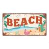Summer Beach License Posters Wall Decor Plate Meal Sign Plaque Metal Vintage Tin Sign Room Decoration for Bar Pub